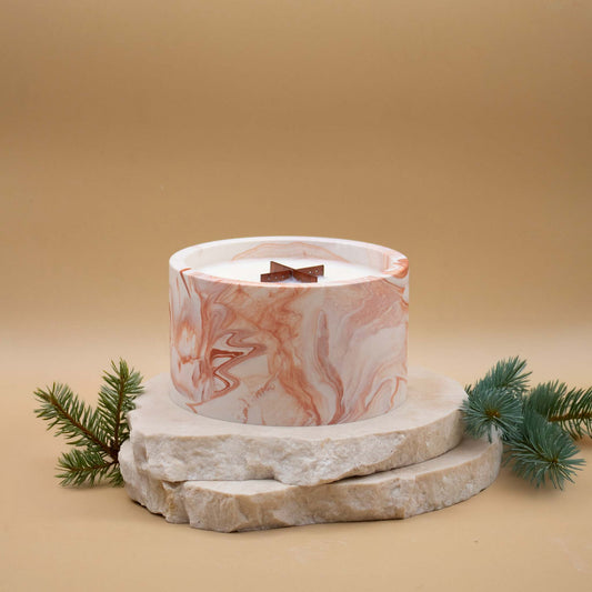 Grande bougie terracotta - Sapin boisé